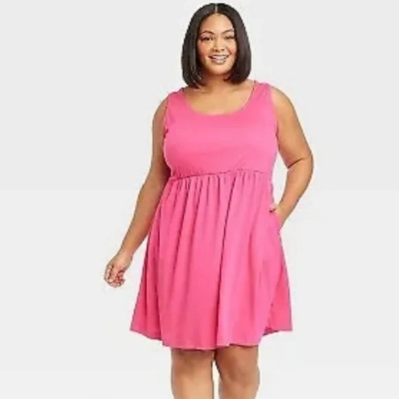 NWT Ava and Viv Plus Size Sleeveless Empire Waist Dress - Picture 1 of 9